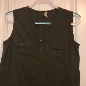 Army green blouse
